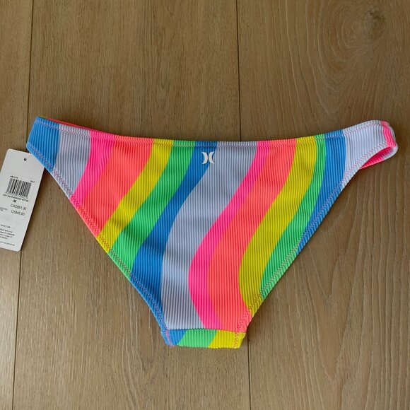 NEW Hurley Womens Medium Soft Waves Moderate Coverage Bikini Bottom Swimsuit - Picture 6 of 6